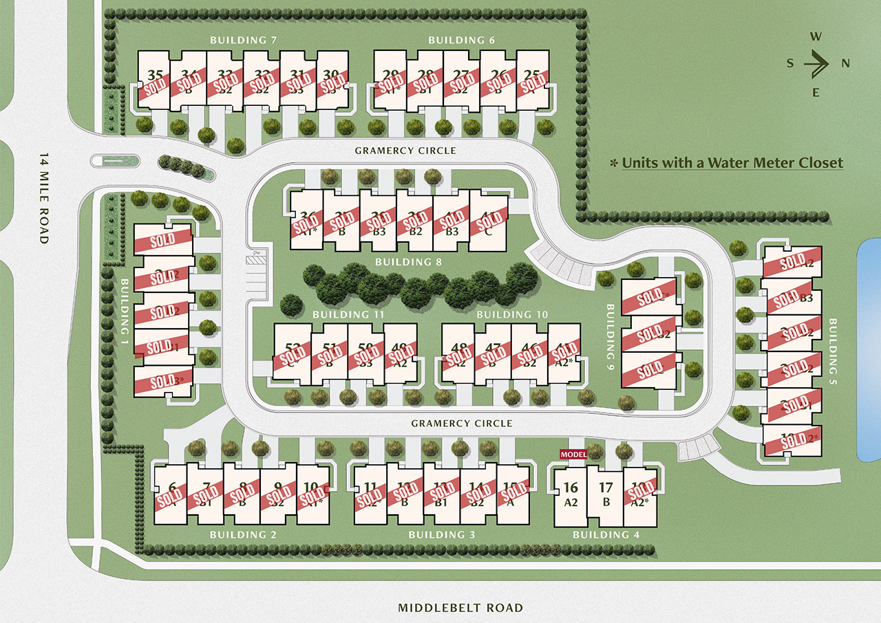 Gramercy Ridge Site Plan | West Bloomfield New Construction