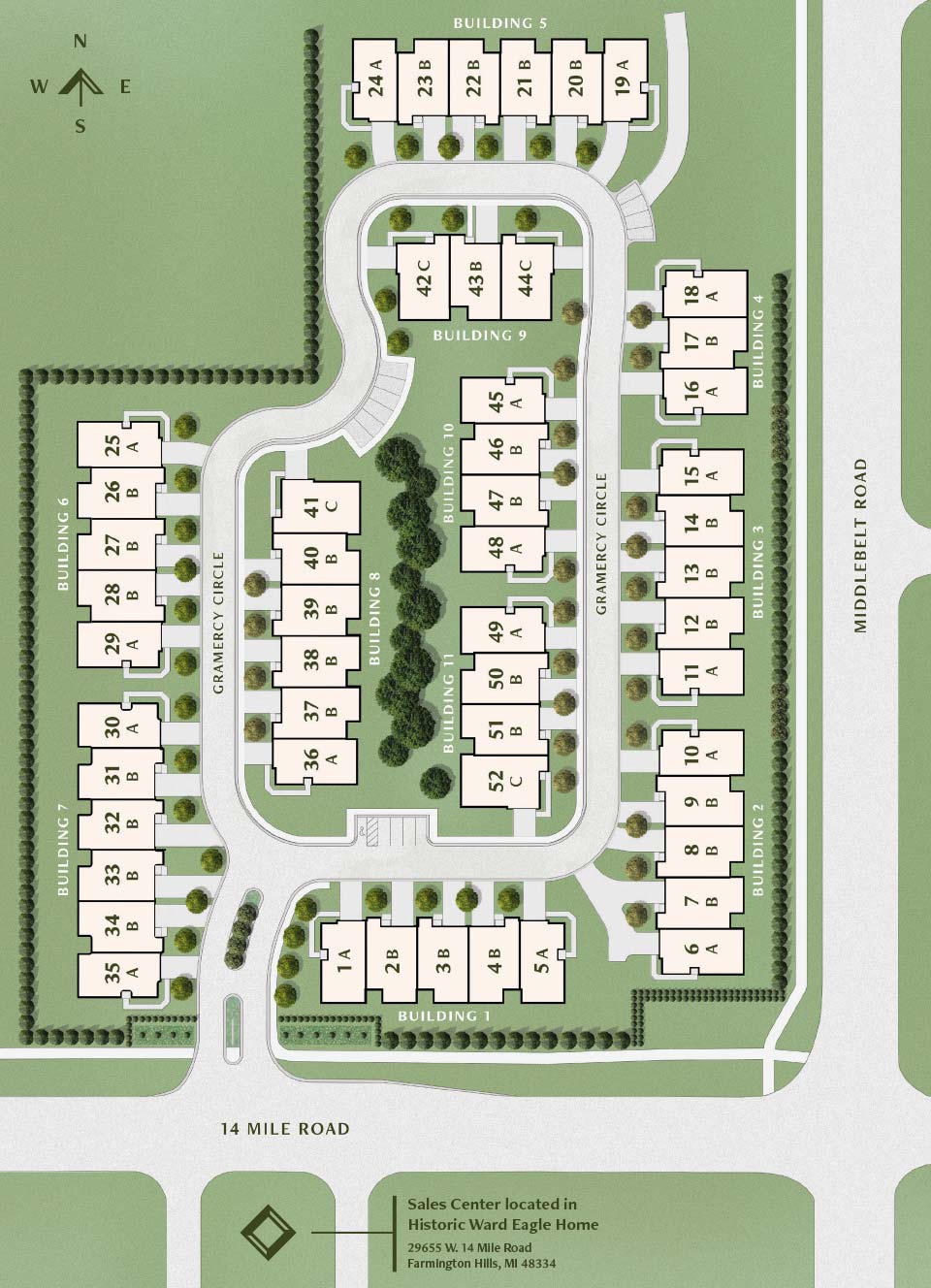 Gramercy Ridge Site Plan | West Bloomfield New Construction